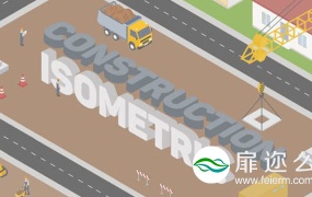 AE模板-3D卡通工程师规划房子室内施工建设安装机械工具元素包