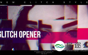 FCPX插件-信号干扰画面损坏图文包装视频展示片头 Glitch Inspired Opener
