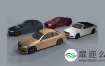 3D模型：低多边形卡通汽车模型 CGTrader – Low Poly Cartoon Cars Low-poly 3D model