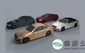 3D模型:低多边形卡通汽车模型 CGTrader – Low Poly Cartoon Cars Low-poly 3D model