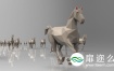 3D模型：低多边形马模型 CGTrader – Low poly running horses – 23pcs posed Low-poly 3D model