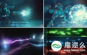 视频素材:115个开枪光线火焰特效科幻电影能量波冲击魔法武器4K素材