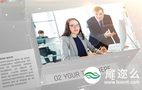 AE模板-科技感企业介绍公司业务未来信息图表动画