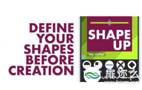 AE脚本:自定义生成图形层动画 Aescripts Shape Up v1.04