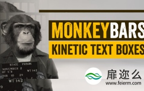 AE脚本:条形框文字字幕动画 Aescripts MonkeyBars v1.06