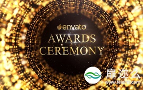 AE模板-奥斯卡颁奖晚会典礼环形梦幻粒子背景包装片头 Awards