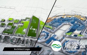AE模板-三维建筑公司建筑师Logo展示演绎动画 Architect and Architecture Company Logo