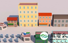 C4D教程:低多边形三维建筑建模材质 Skillshare – Low Poly Modeling in Cinema 4D – Modeling and Texturing 3D Buildings