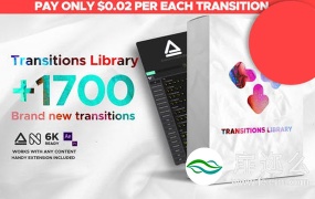 AE脚本:1700+水墨卡通视频转场摄像机运动扭曲特效动画Transitions过渡效果预设
