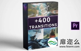 PR模板:400+视频拉伸信号损坏无缝转场过渡效果动画