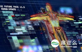 AE模板-科技感信息化数据人体医学军事UI界面动画元素