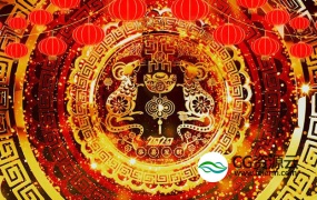 视频素材:2020鼠年中国风春节新年喜庆背景