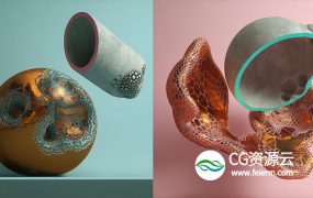 C4D插件-镂空腐蚀DUALGRAPH –CINEMA4D PLUGIN
