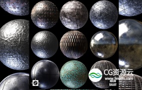材质贴图-9张金属材质贴图 Material Metal v2