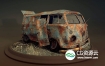 C4D预设-铁锈颓废材质包