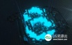 AE模板-3D霓虹灯震撼的数字倒计时logo标志展示片头动画