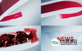 AE模板-电视栏目新闻广播现场直播天气预告高科技图形元素片头动画