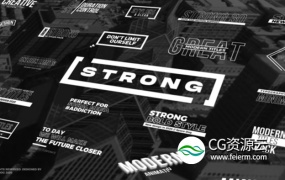 FCPX插件-30种简单纯色文字排版标题动画 Strong Titles