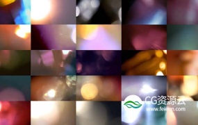 视频素材-300组背景虚化闪光灯唯美漂亮的泄漏镜头光斑复古浪漫闪耀过渡光效素材