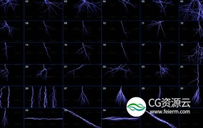 视频素材-35个4K闪电打雷雷击特效合成视频动画素材 Lightning Pack