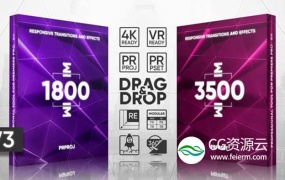 PR模板-5300种视频转场过渡视觉特效调色豪华PR预设Premiere模板