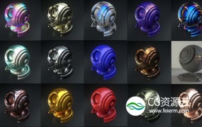 金属材质-99个oc材质球 octane材质球OC预设