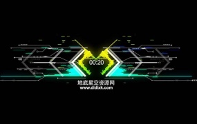 AE模板-震撼炫酷的音频可视化舞台背景动画