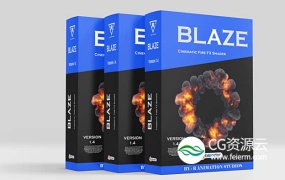 Blender插件-火焰烟雾爆炸特效生成插件 Blender Market – Blaze V1.4 + 使用教程