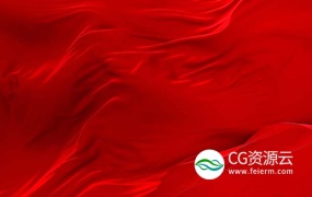 素材资源-红绸飘动党旗特写素材