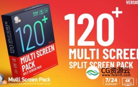 AE模板-120组多画面分屏视频网格组合动画预设 Multi Screen Pack