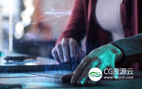 素材视频-数字化高科技信息时代5g科幻触摸屏