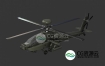 3D模型-AH-64阿帕奇直升机C4D模型 AH64 Apache Helicopter