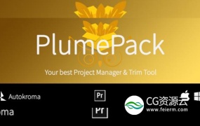 PR脚本-工程素材剪切整理打包脚本 Aescripts PlumePack V1.1.0