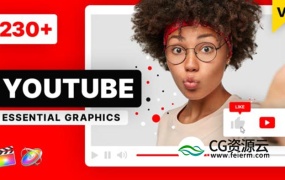 FCPX模板-Youtube网络视频图形包装字幕动画 Motion 模板 Youtube Essential Library