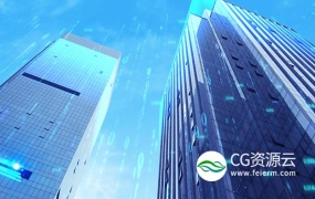 视频素材-未来高科技建筑特效合成