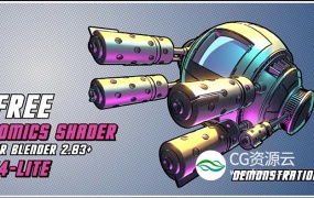 Blender插件-卡通漫画风格材质预设插件 Comics Shader LITE v4.0