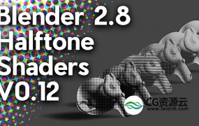 Blender预设-网格半色调材质预设 Npr Halftone Shaders V0.12