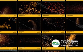 视频素材-102组4K飞溅火花粒子飞扬火星元素动画效果
