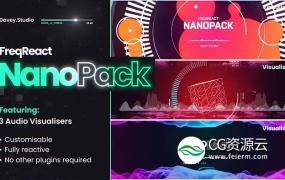 AE模板-动感炫酷的音频可视化视觉特效动画 FreqReact Nano Pack