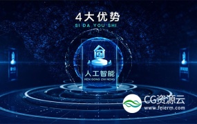 AE模板-大气震撼科技感粒子板块架构分类商务数据