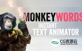 AE脚本-文字标题自动排版快速生成动画 MonkeyWords v1.00 + 使用教程