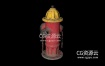 3D模型-破旧的金属城市消防栓C4D模型
