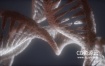 视频素材-特写DNA链双螺旋结构循环动画