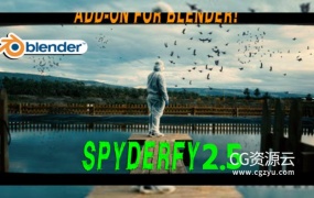 Blender插件-群体粒子动画模拟特效 Spyderfy V2.5 – Boid Systems Add-On