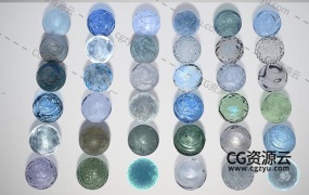 C4D材质-72种水流水面材质