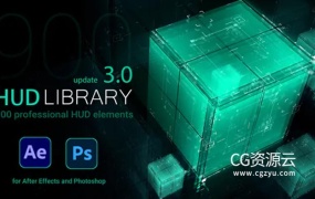 AE脚本-900个科技感线条全息科幻屏幕边框UI界面元素动画预设包
