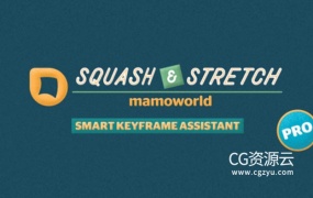 AE脚本-有趣MG卡通风格行为动作预设+音效 Squash & Stretch Pro 1.2.004 + 使用教程