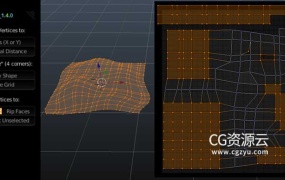 Blender插件-中文汉化版 UV网格编辑器工具 UV Squares 1.14.1