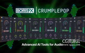AU/PR/达芬奇/VST3插件-音频降噪去杂音回响修复增强 CrumplePop 2023.6 CE Win一键安装