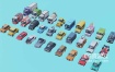 3D模型-30辆低面汽车模型合集